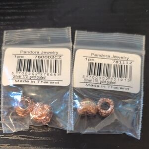 Pandora Rose Gold and Silver Charm Duo 170 Charms
